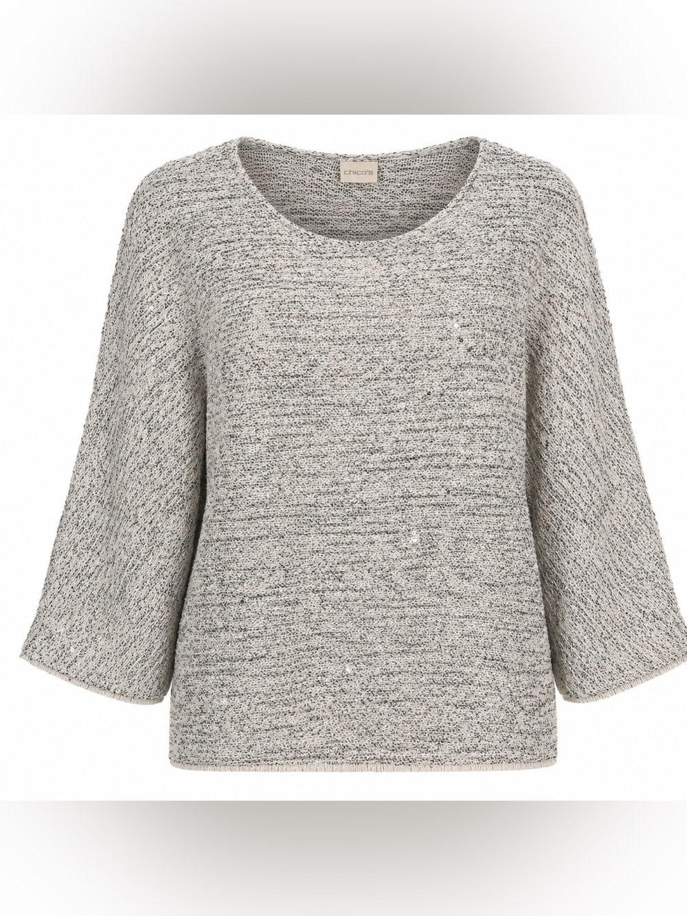 Chicos black/white sequin sweater, size 2